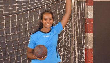 La jeune Cassidy, grand espoir du handball féminin.