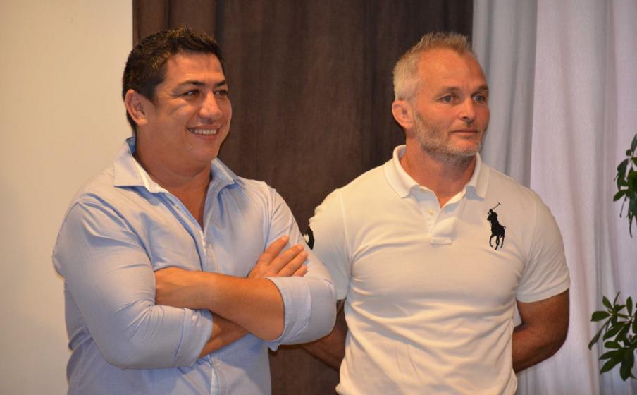 Pierre-Jean Lung, président de la ligue de Nouvelle-Calédonie de judo et Laurent Calleja, responsable du pôle espoirs de judo de Nouvelle-Calédonie et entraîneur de Teddy Riner pour les JO de Tokyo 2020.
